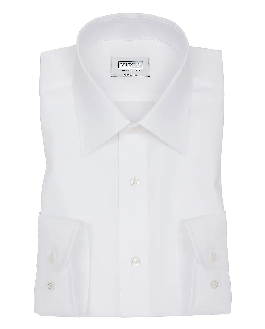 Camisa vestir popelín blanco