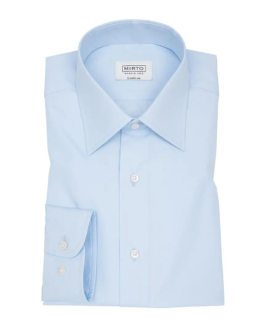 Camisa vestir popelín azul