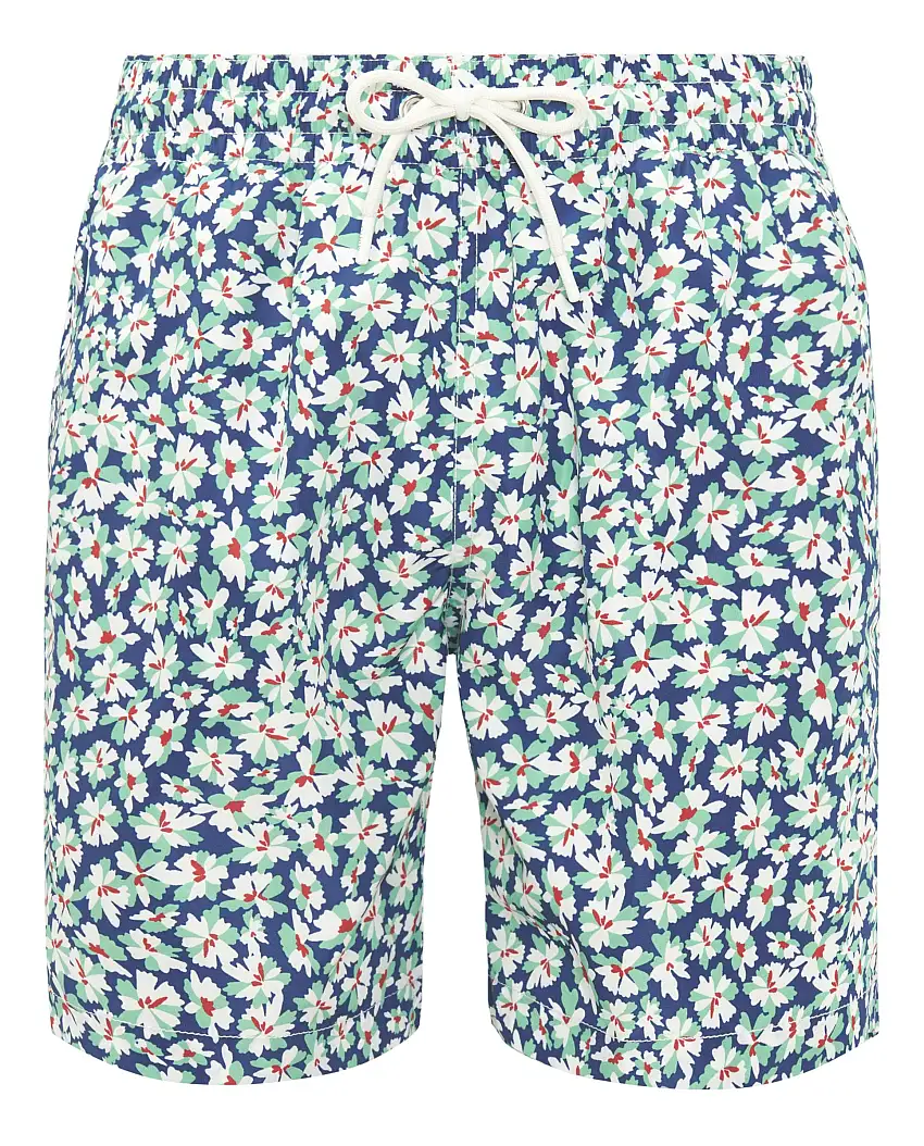 Bañador azul estampado floral