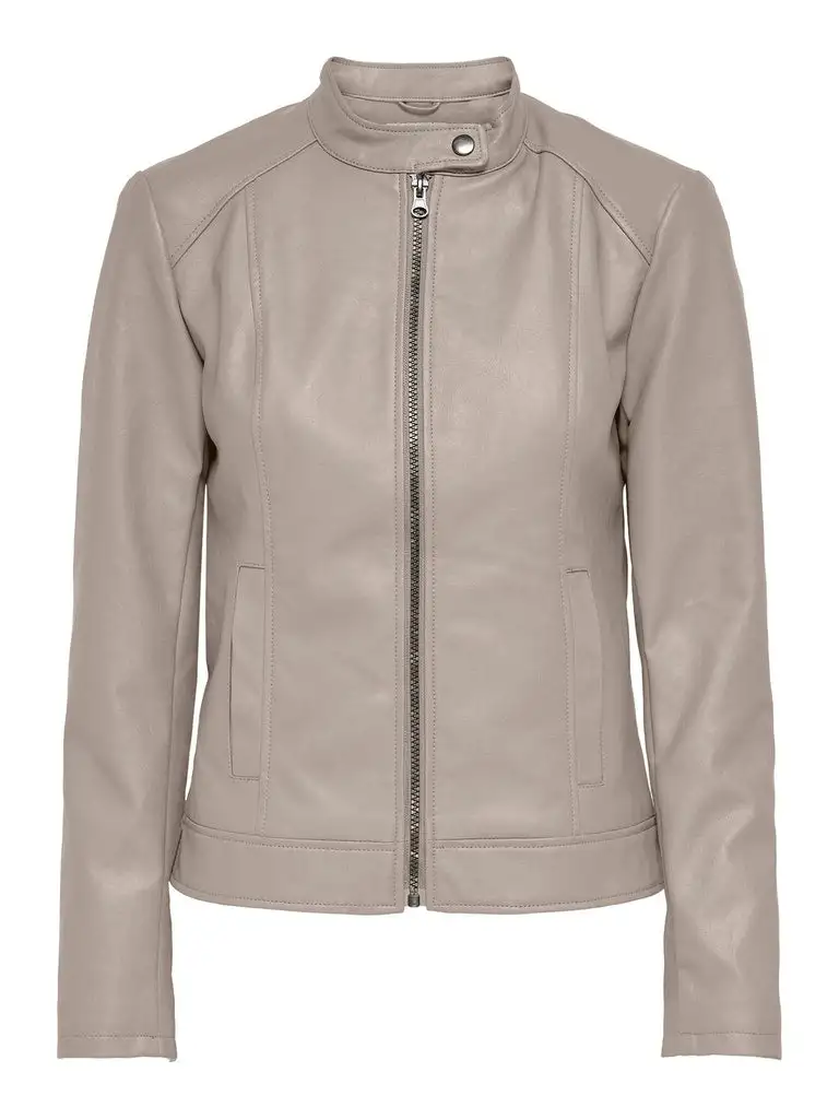 Jdyemily Faux Leather Jacket Otw NoosChateau Gray
