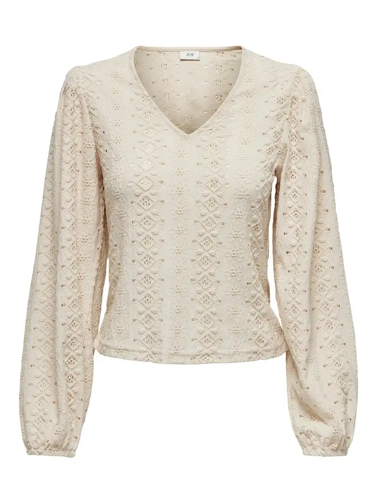 Jdydashel L/S Lace Top JrsSandshell