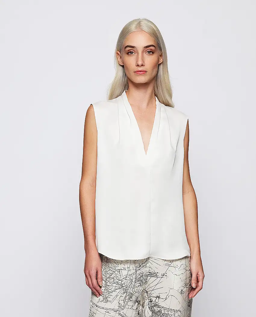 Top fluido blanco