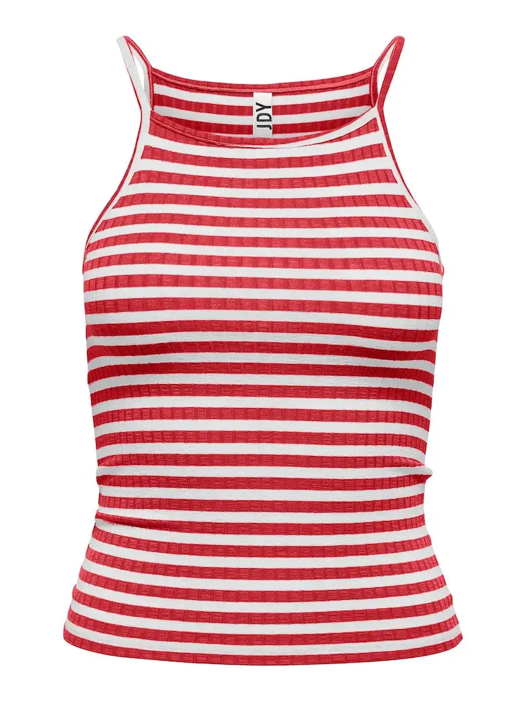 Jdyfransiska S/L Stripe Top Jrs Noos Cloud Dancer/FLAME