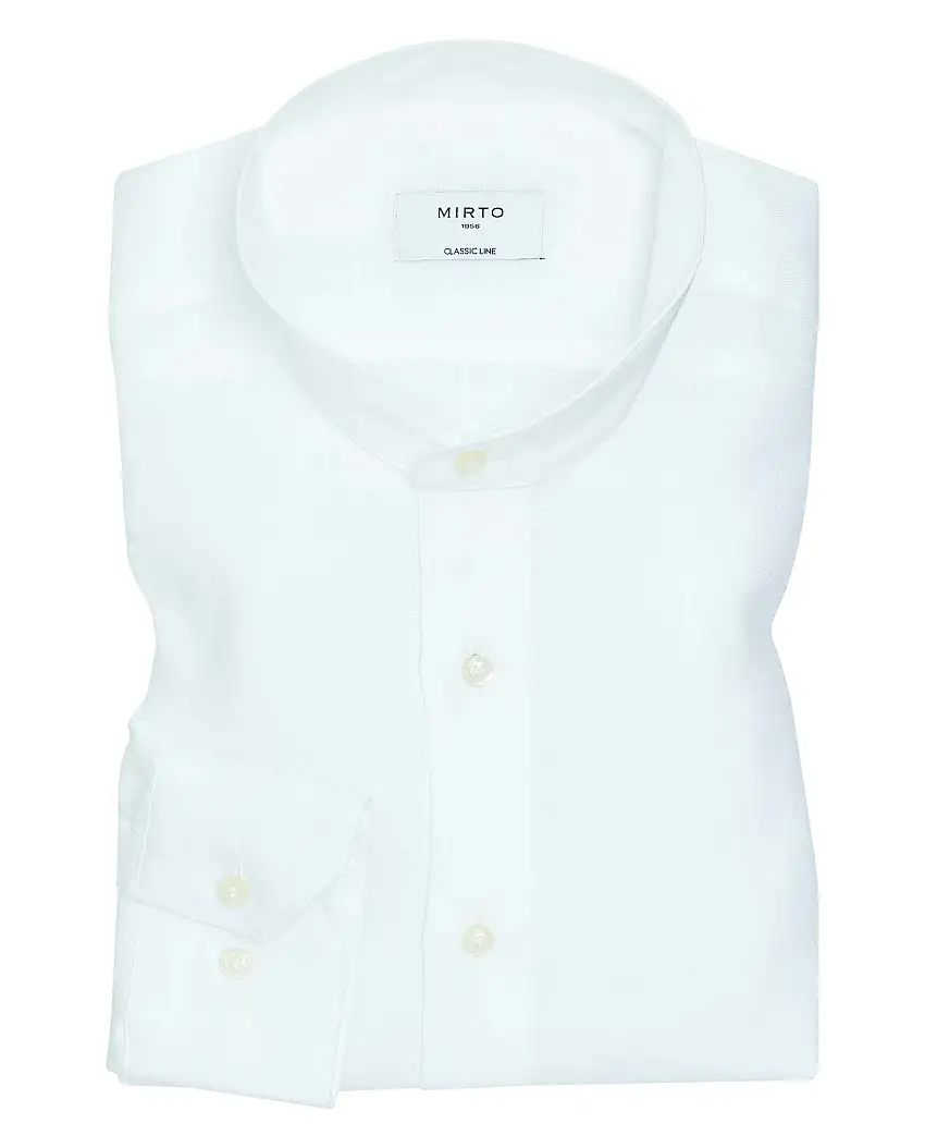 Camisa casual de lino blanca