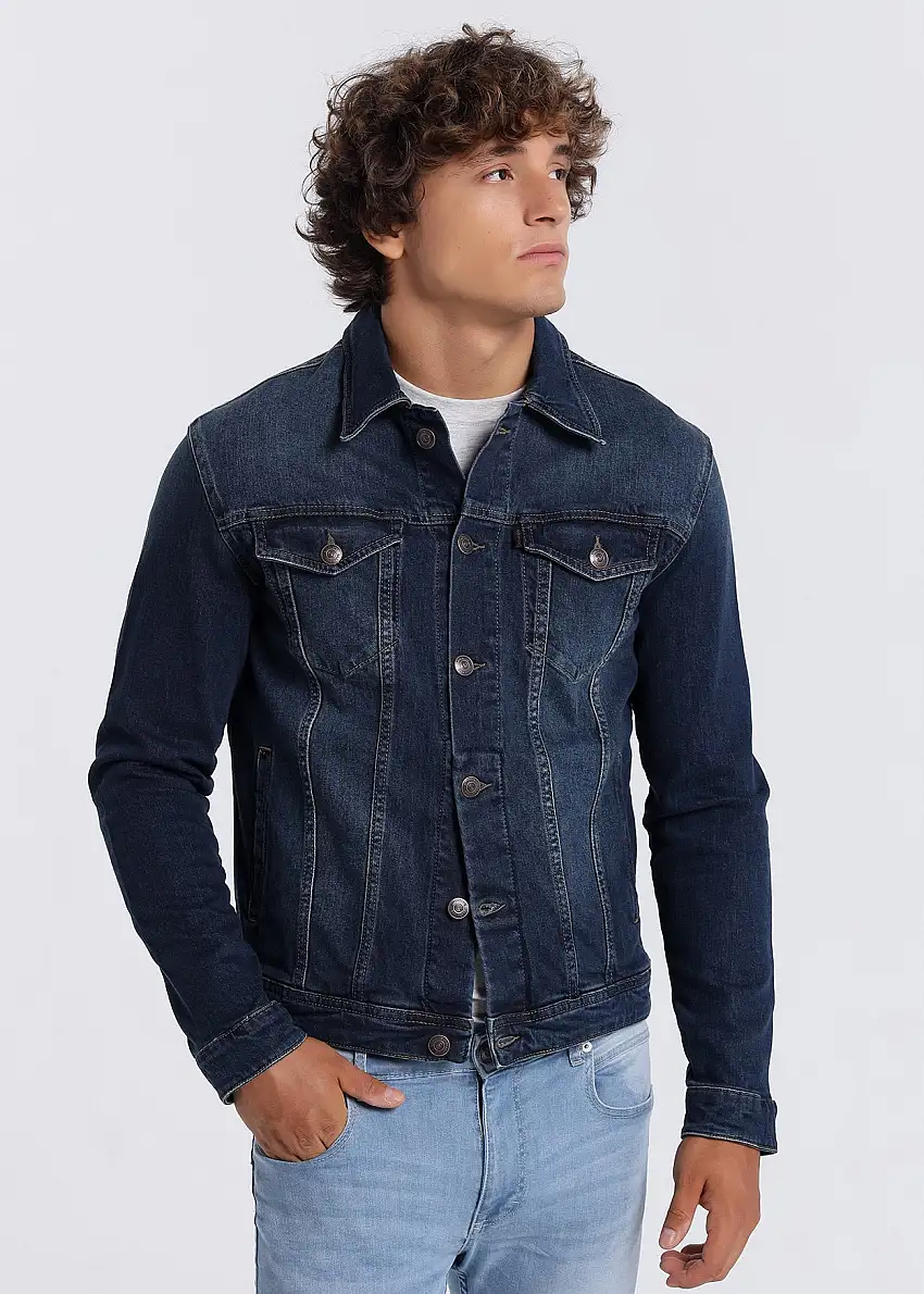 Cazadora Denim Mediem Blue Six Valves básica