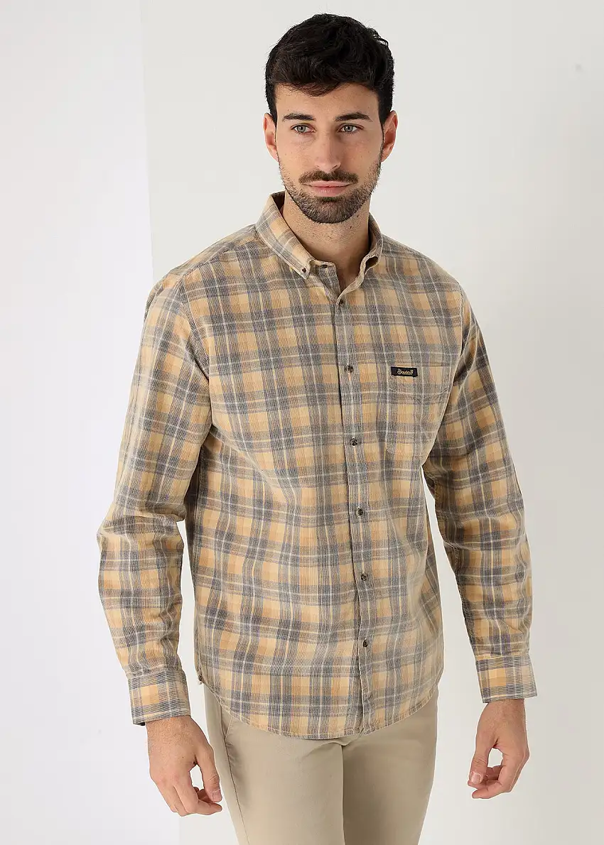 Camisa Manga Larga Pana Cuadros Bendorff 840675473111