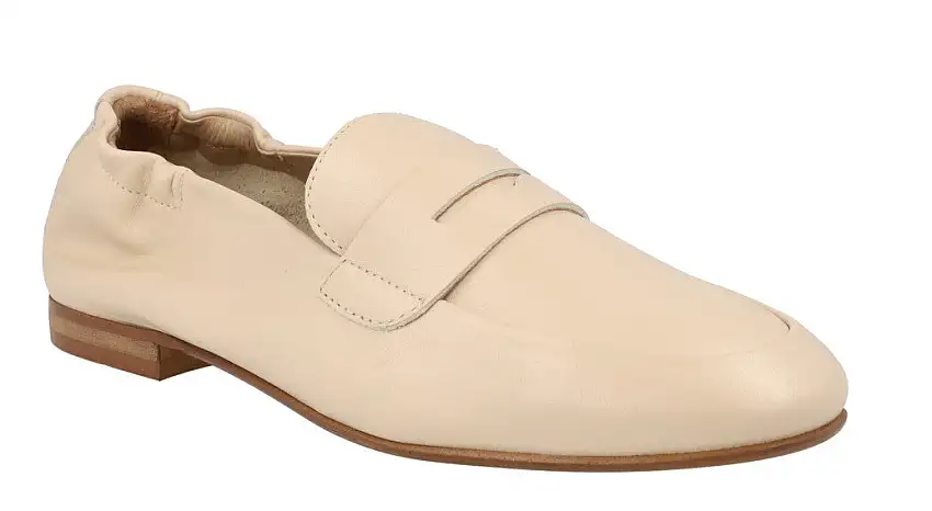 Mocasines planos de piel con antifaz para mujer