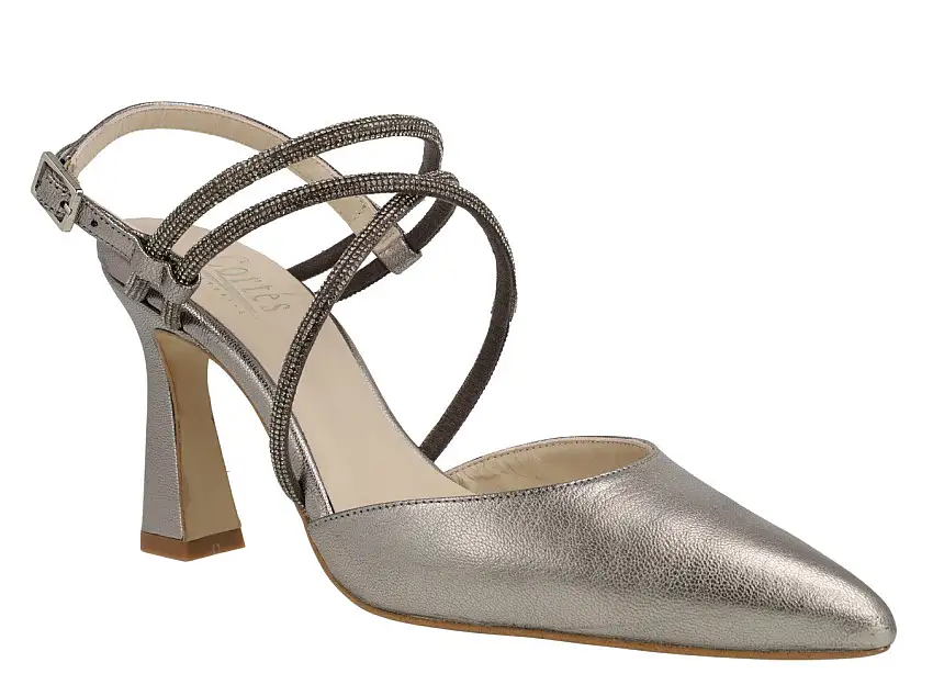 Zapatos corte salón destalonados Giselda con tiras de strass