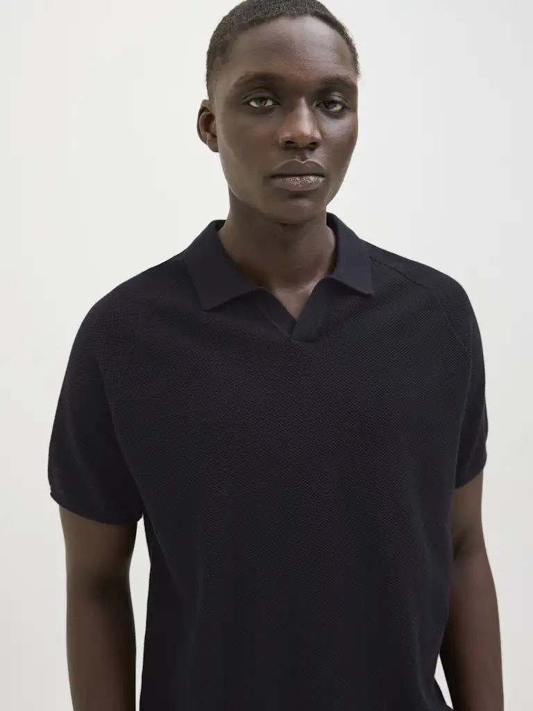 Jjhill Knit Split Neck 12269693 Jack & Jones Black