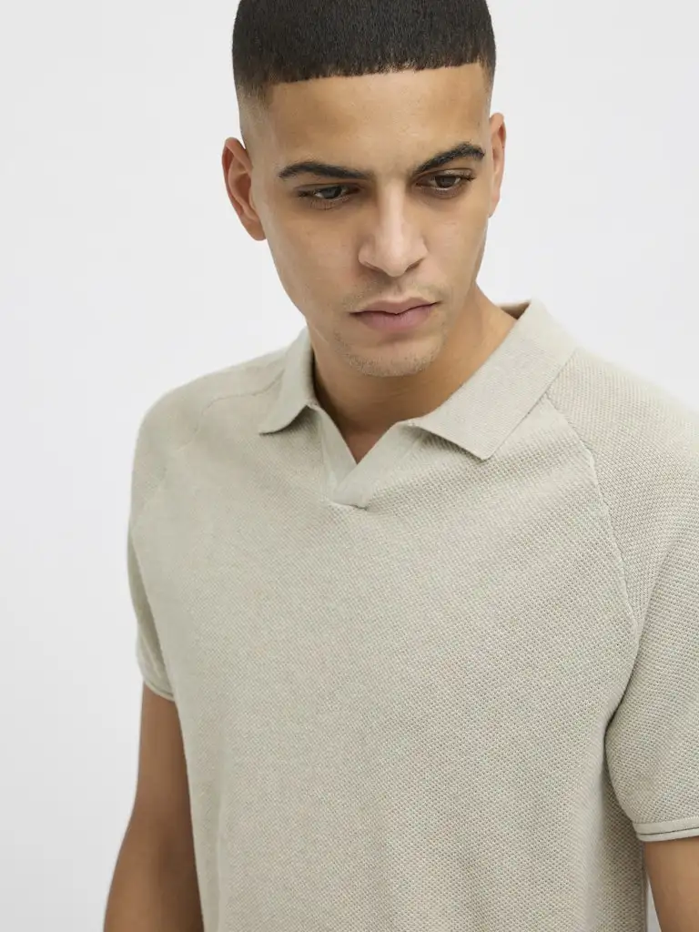 Jjhill Knit Split Neck 12269693 Jack & Jones Oatmeal
