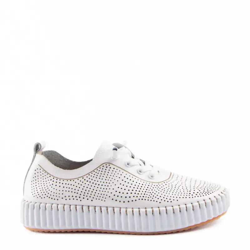 SNEAKER PIEL PICADO BLANCO MALLORCA08