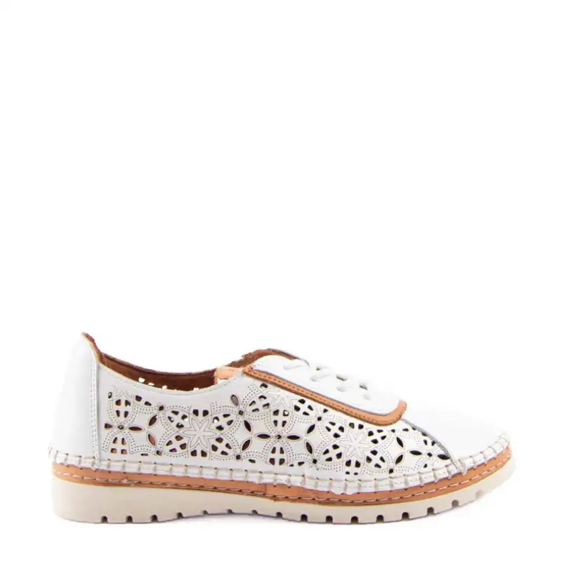 ZAPATO CORDON LASER BLANCO 016-105