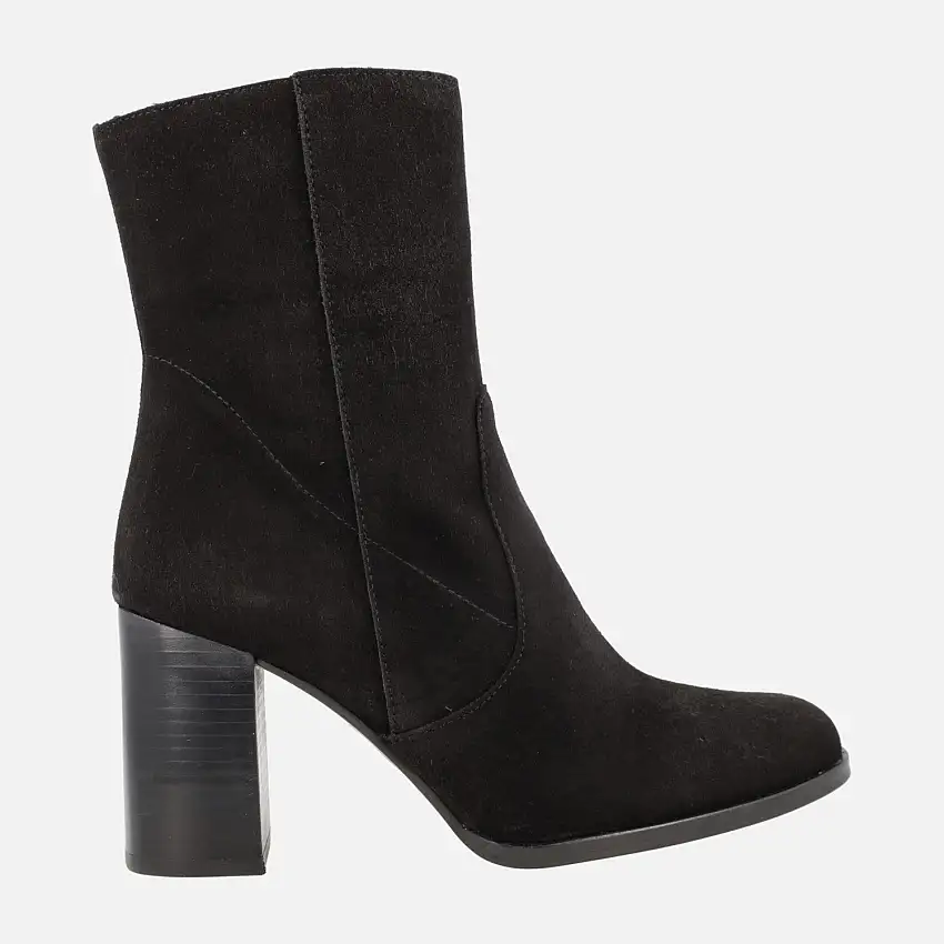 Botines de ante para mujer con tacón alto