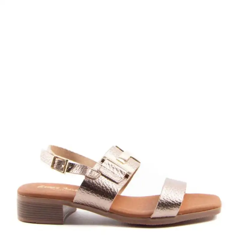 SANDALIA DOBLE TIRA APLIQUE CAVA 5606