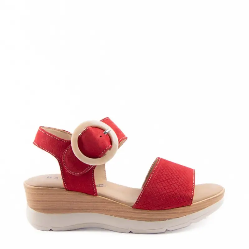 SANDALIA HEBILLA SNAKE ROJO 40200GSERP