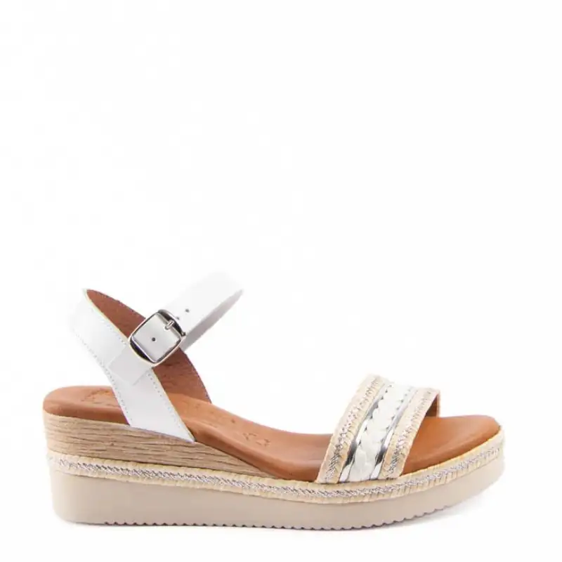 SANDALIA BANDA TRENZA BLANCO 241311