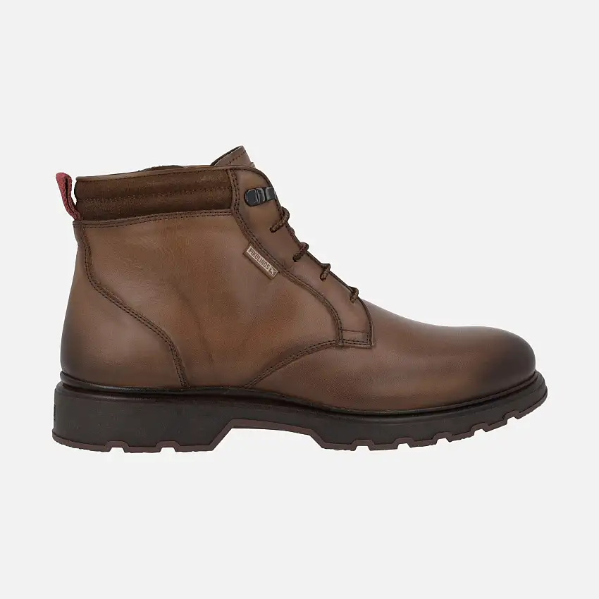 Botines de cordones en piel cuero para hombre Linares
