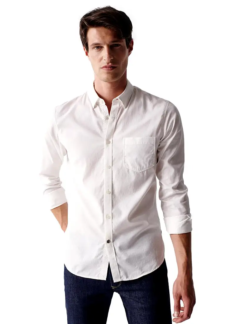 Camisa de manga larga Salsa Textura Blanco