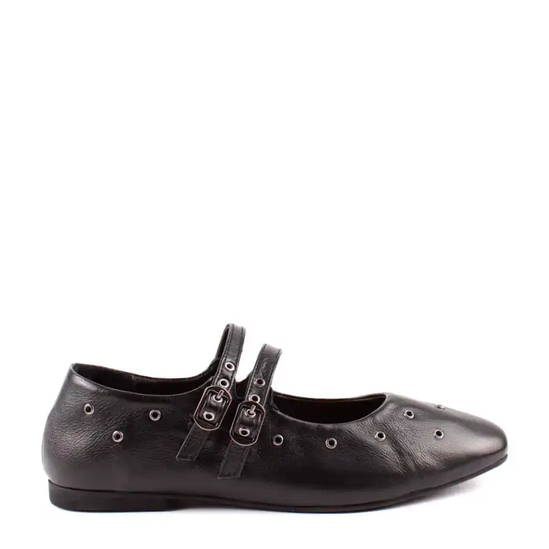 BAILARINA CORREA TACHAS NEGRO 725