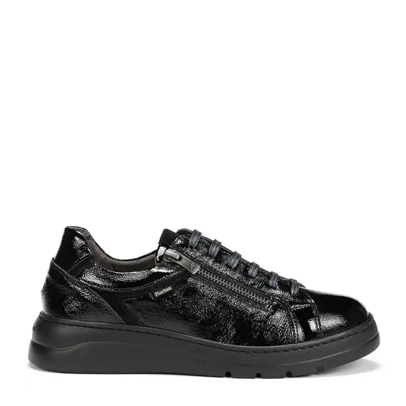 CASUAL CREMALLERA CHAROL NEGRO F1666