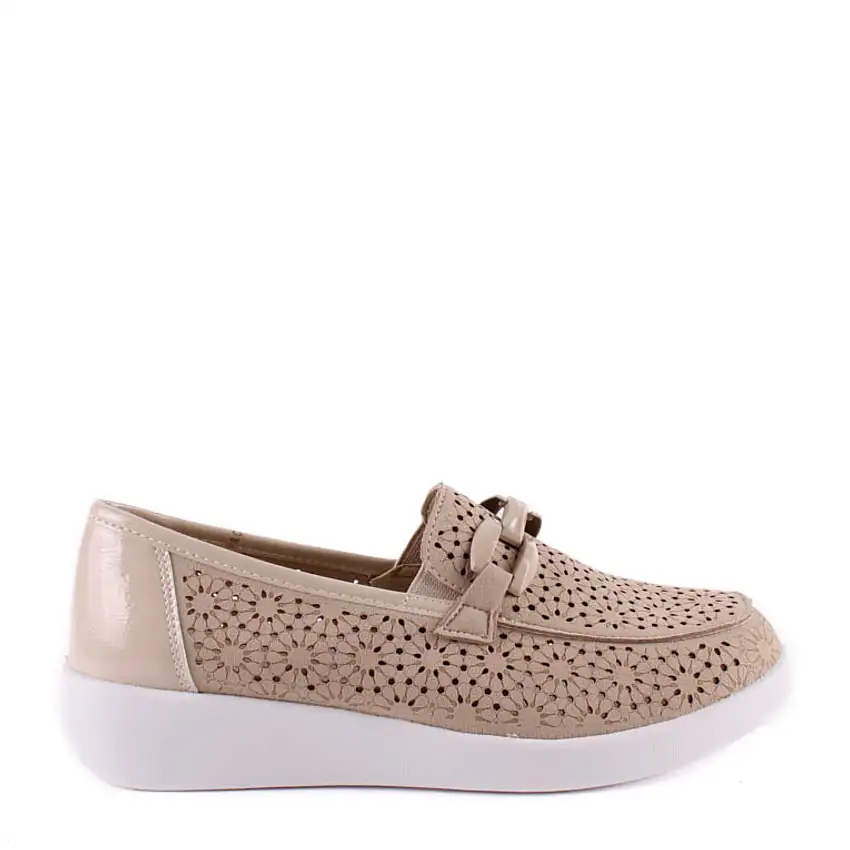 MOCASIN LASER FLORES PLATINO 38475