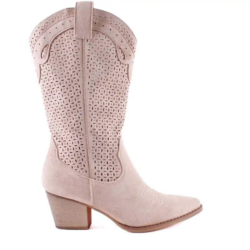 BOTA COWBOY CALADA BEIGE 20189