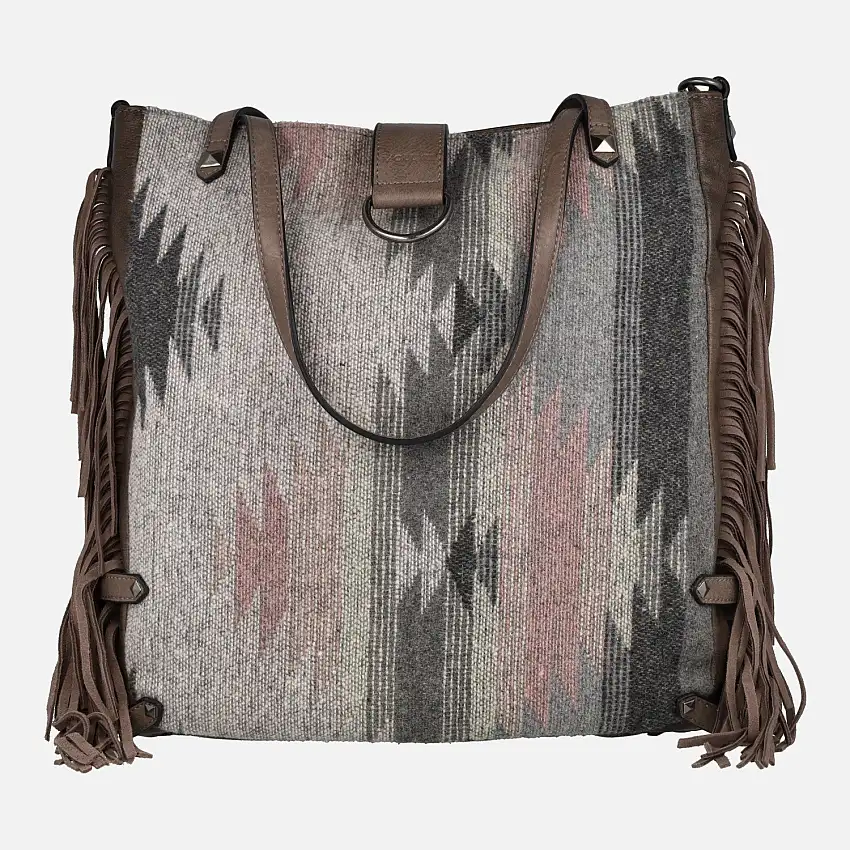 Bolsos Tote étnicos con flecos de Volum