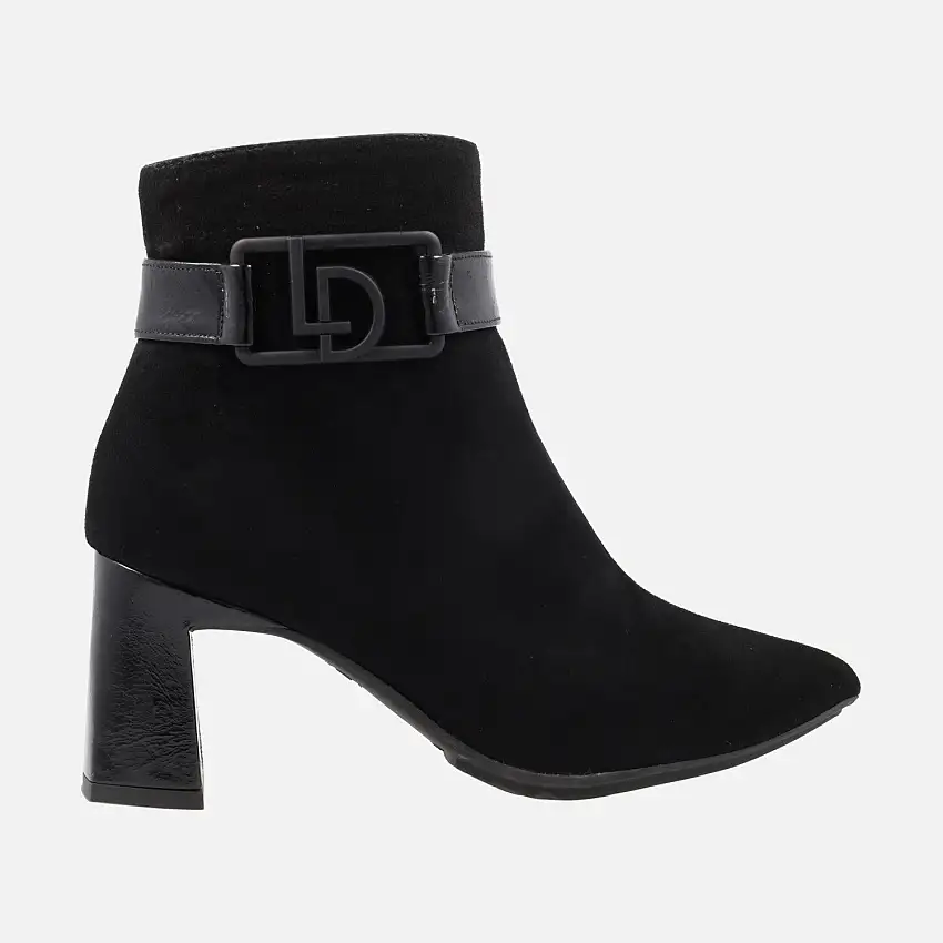 Botines negros de ante con tacón para mujer Lodi Marema