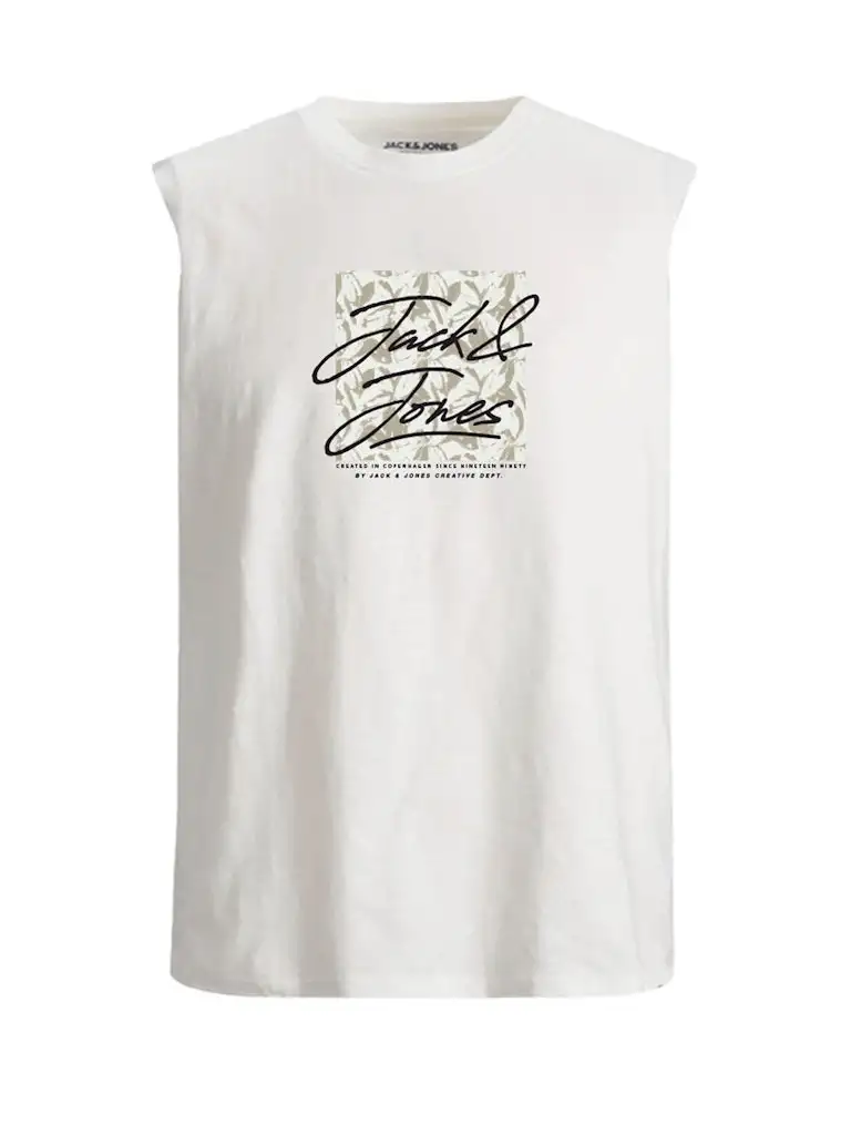 Jorsplit Tee Sl Crew Neck Fst 12277942 Jack & Jones Bright White