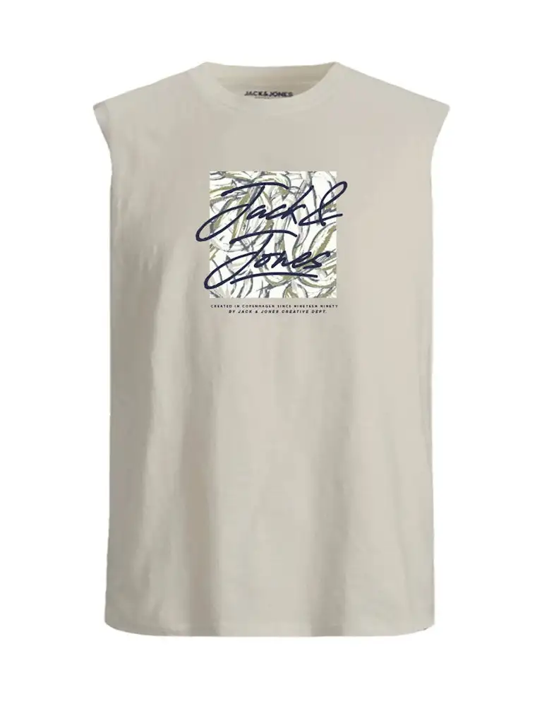 Jorsplit Tee Sl Crew Neck Fst 12277942 Jack & Jones Antique White