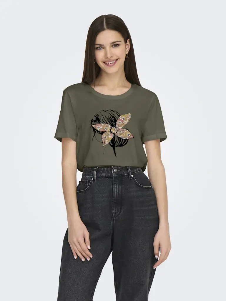 Onlcarrie Life S/S Bow Top Cs Jrs 15345035 Only Kalamata