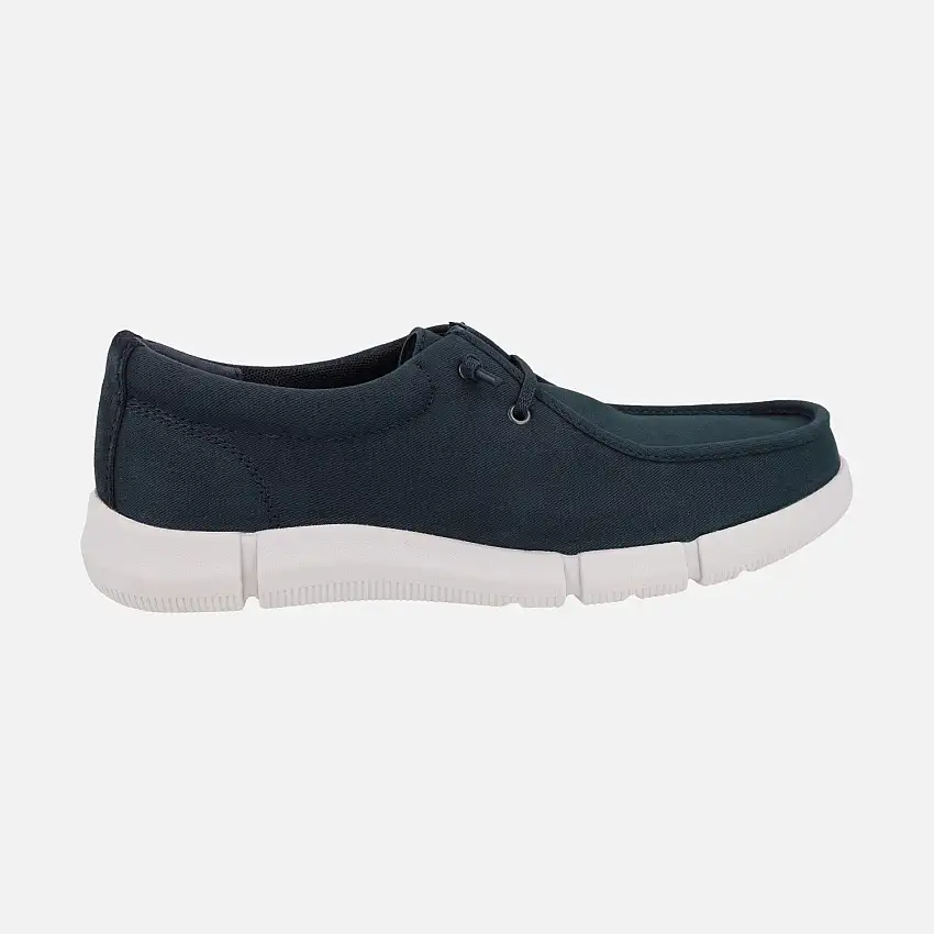 Zapatos en tejido azul para hombre con cordones elásticos Adacter