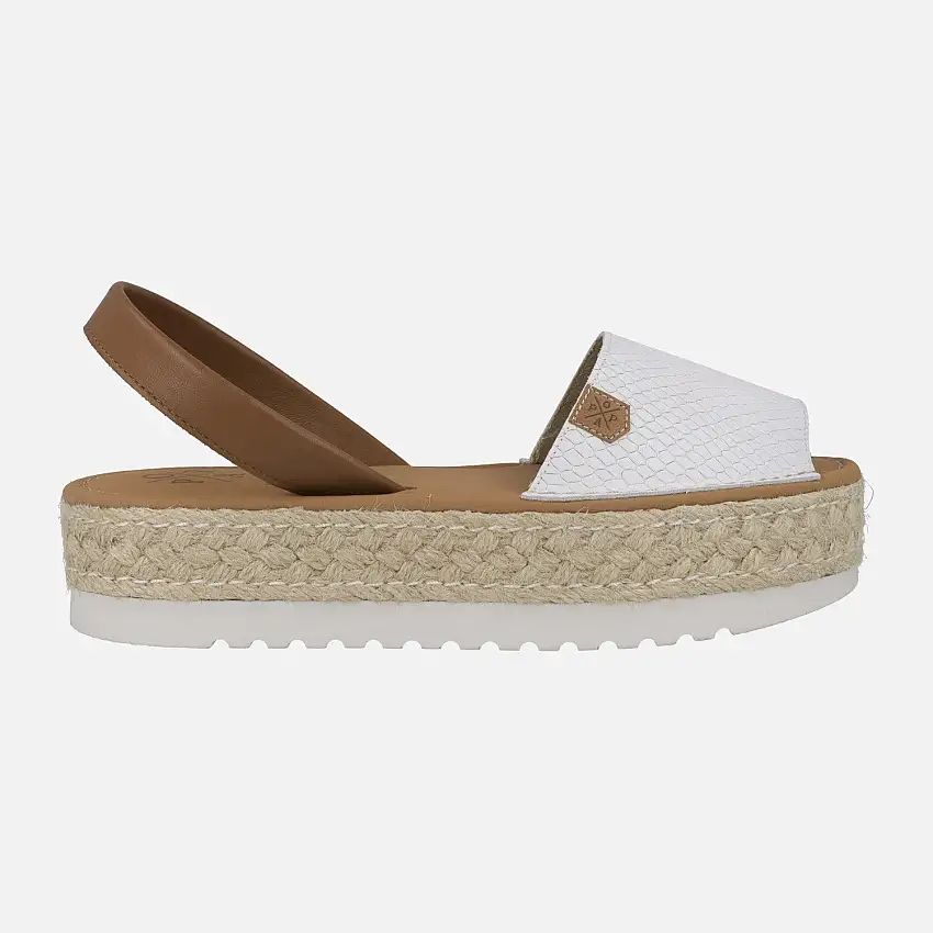 Menorquinas blancas de piel grabada Saona Snake