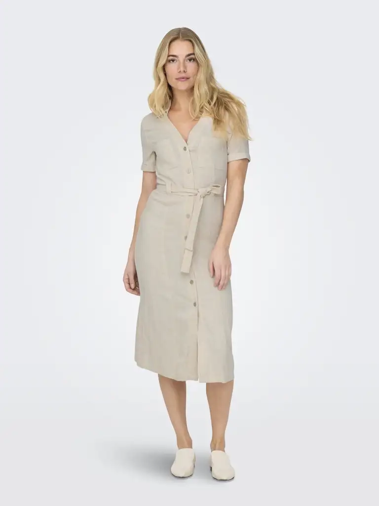 Onlsiesta Ss Lin Bl Shirt Dress Pnt Noos 15347210 Only Moonbeam