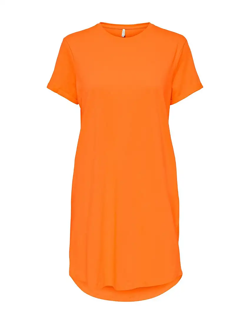 Vestido básico de algodón Only May Naranja