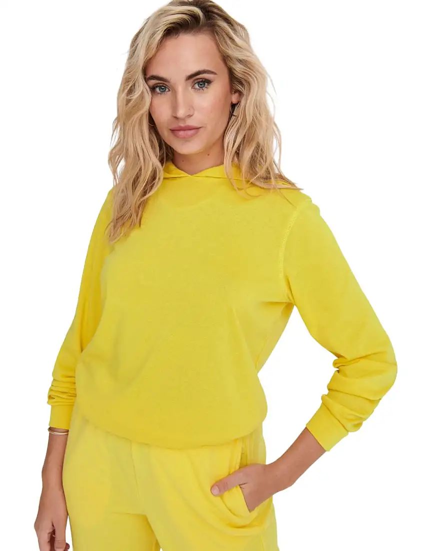 Sudadera con capucha Only Diana Amarillo