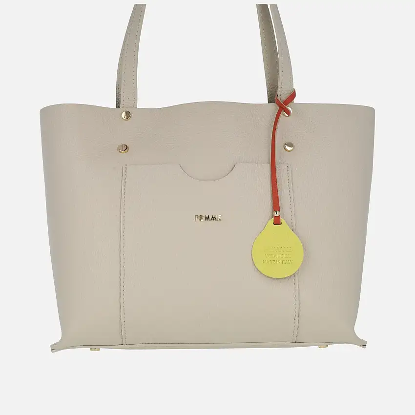Bolsos de dos asas estilo shopper elaborados en piel Femme