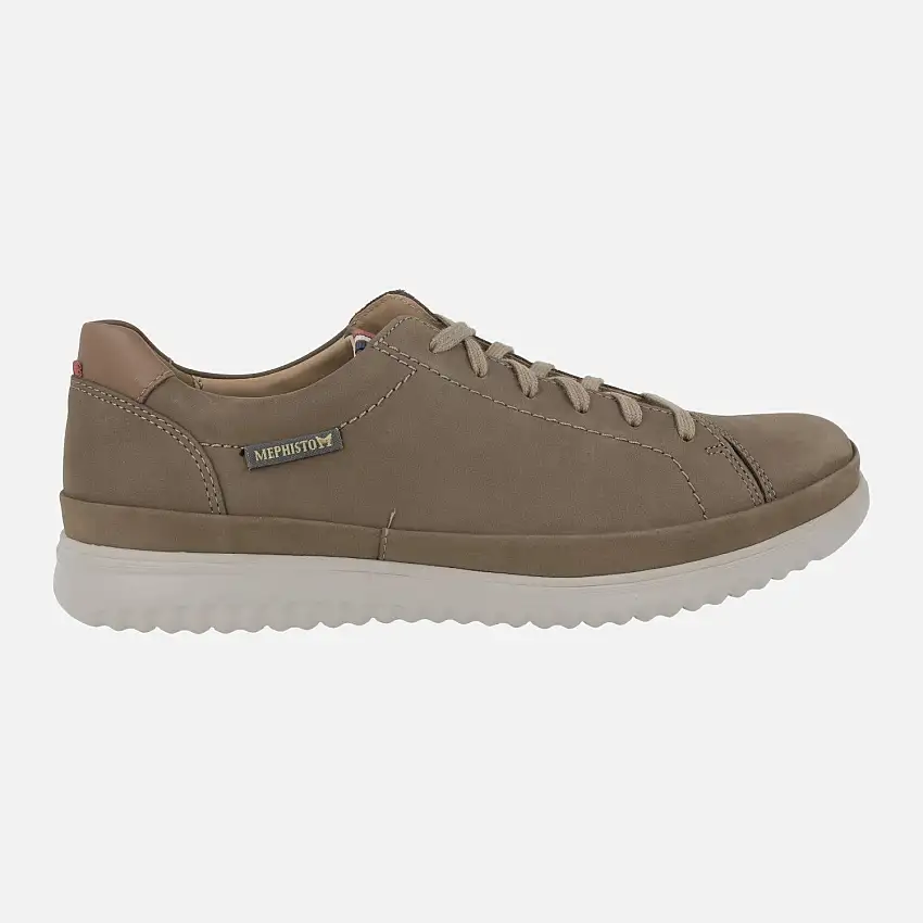 Deportivos de hombre con cordones en nobuck Taupe