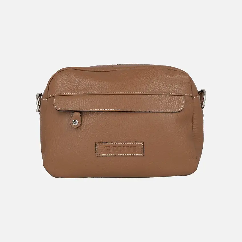Bolsos bandolera de piel con bolsillos