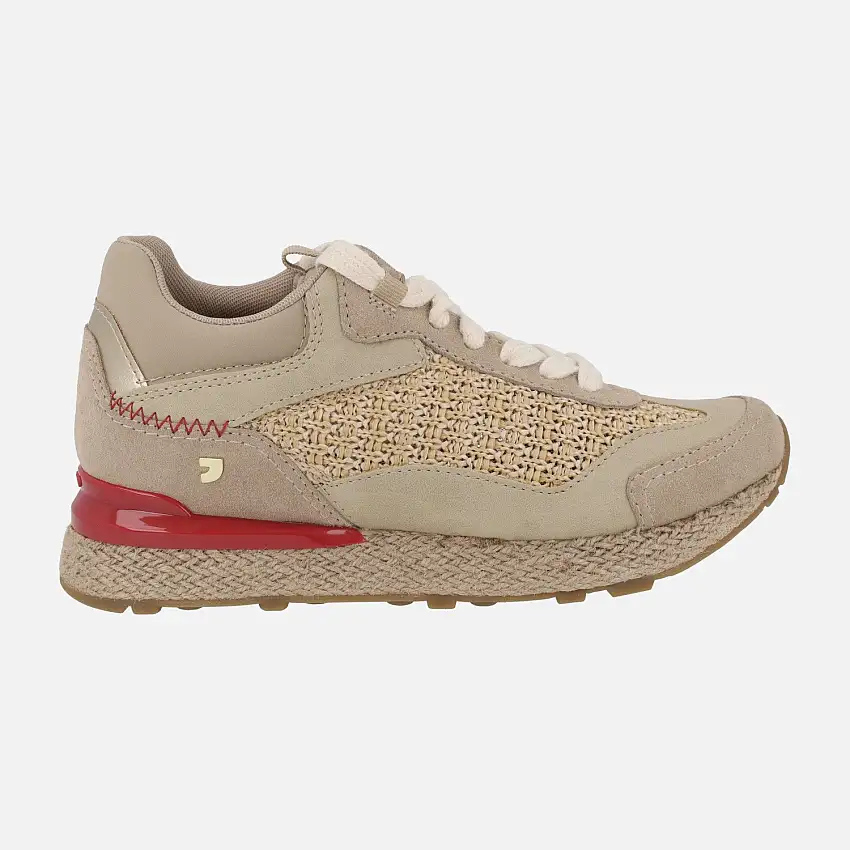 Zapatillas deportivas en piel y rafia Harding