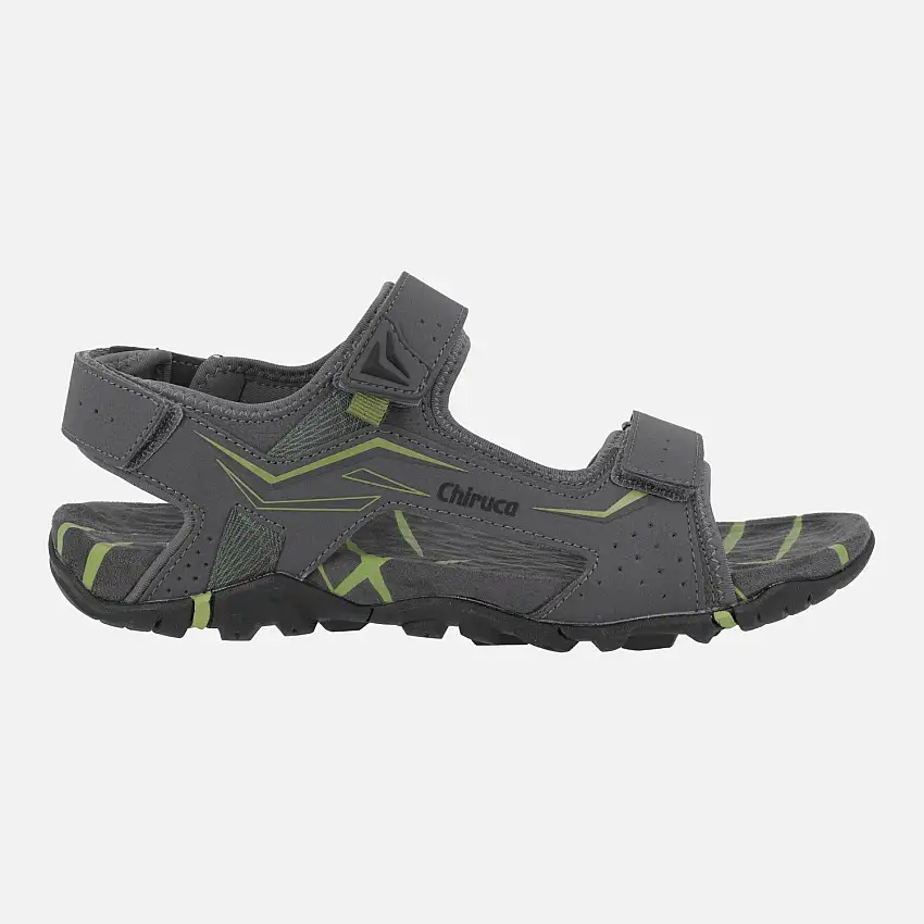 Sandalias grises para hombre con cierres de velcro Jerez 01