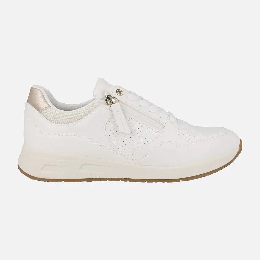 Zapatillas deportivas blancas con cordones y cremallera Bulmya