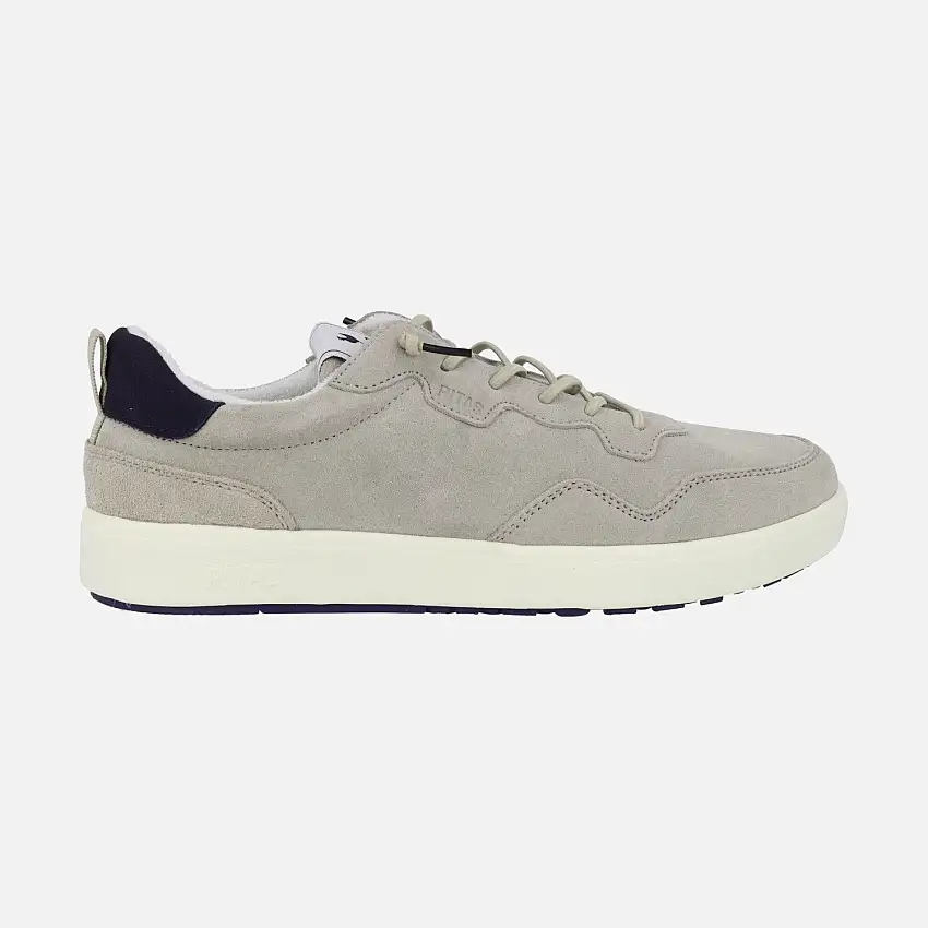 Zapatillas deportivas Mahon en serraje gris con cordones elásticos