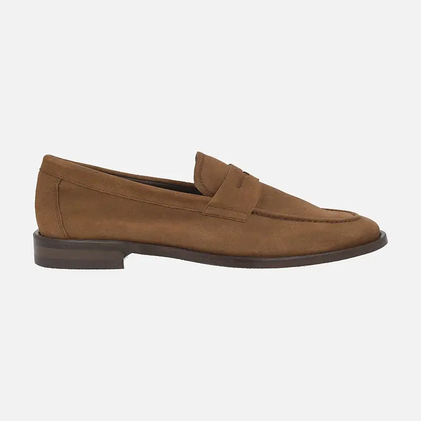 Mocasines con antifaz Casa Campo para hombre en serraje marrón