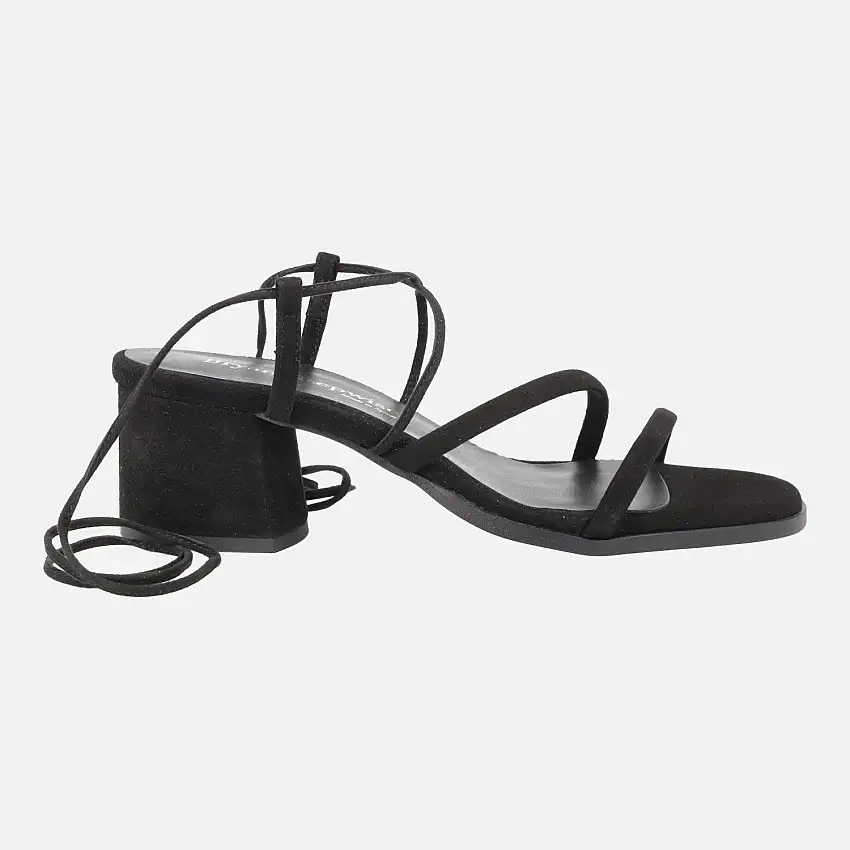 Sandalias de tacón Grecia con cintas para atar
