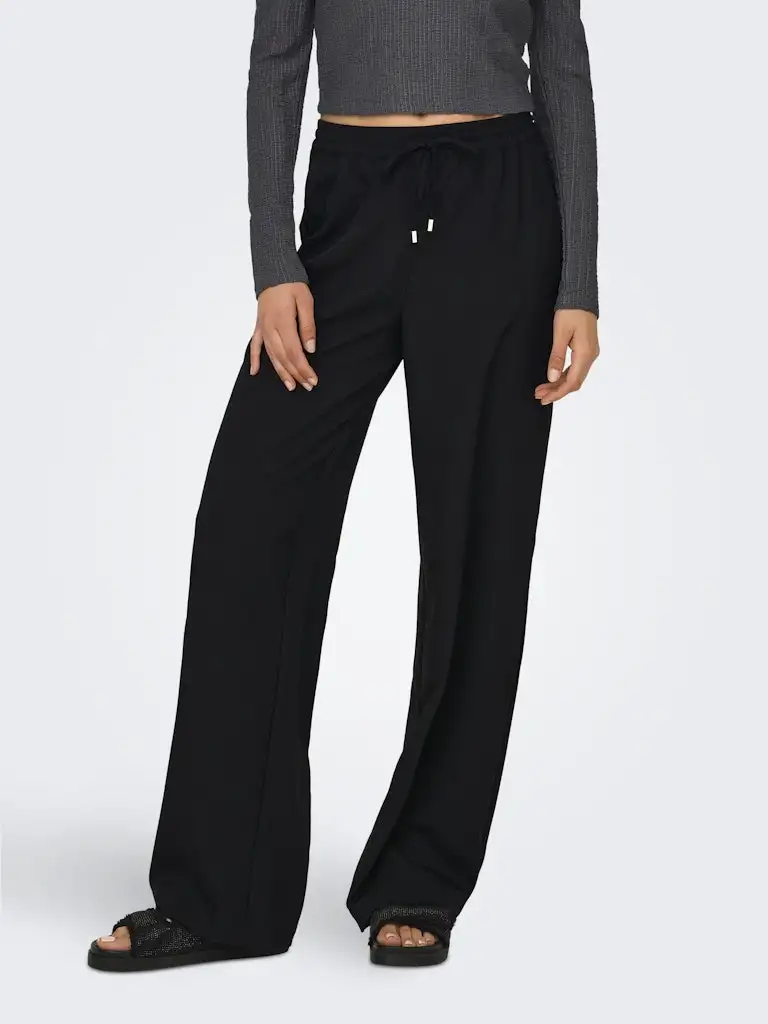 Onlginny Hw Wide Pull-Up Pant Oy Pnt 15331492 Only Black