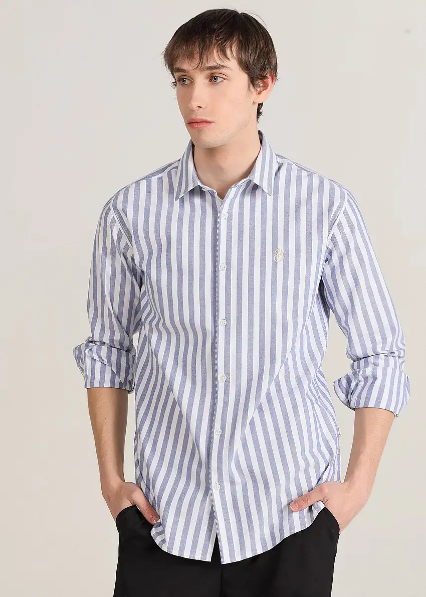 Camisa Manga Larga Oxford Raya Tejida 267