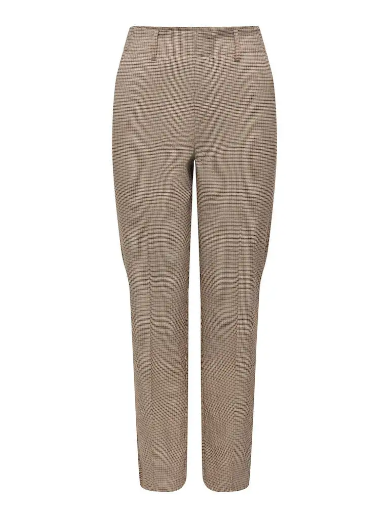 Onlmolly Hw Check Cigarette Pant TlrPumice Stone DRESS BLUE & CATHAY SPICE