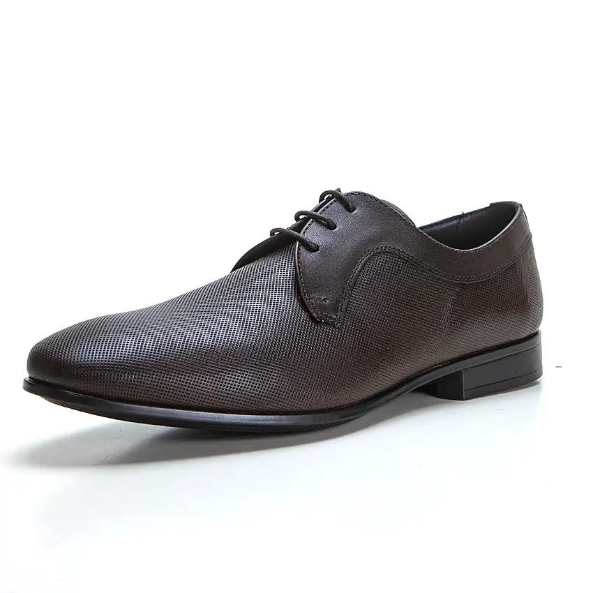 BAERCHI 4940P Zapato de vestir con cordones grabado café.