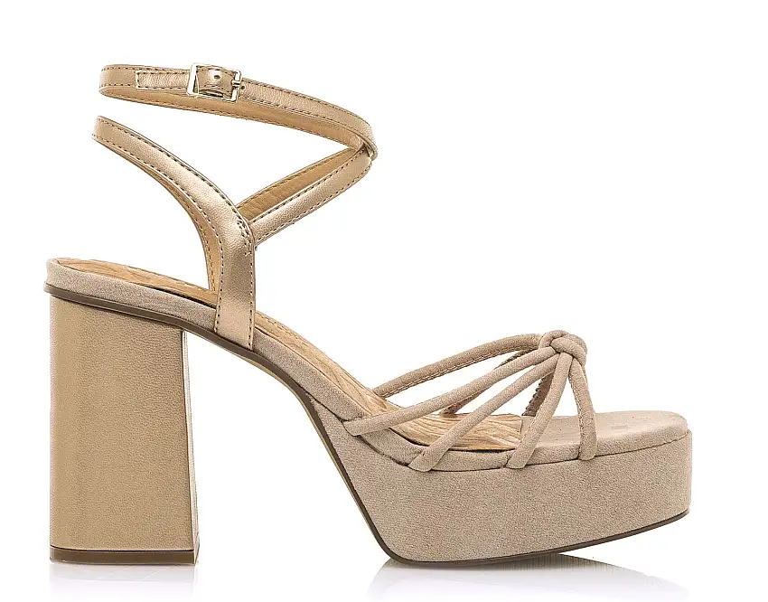Sandalias Sindy con pala de nudo y plataforma